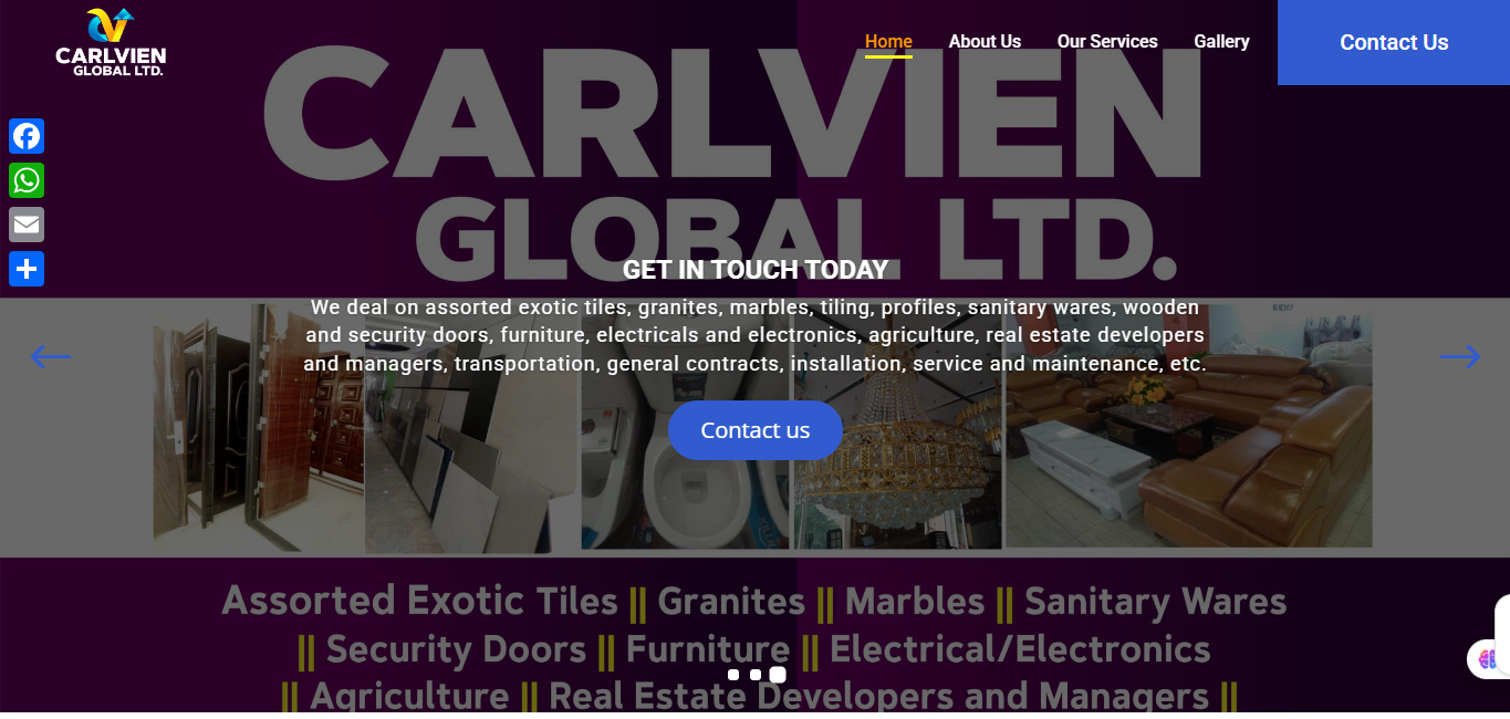 Carlvien Global Website Project