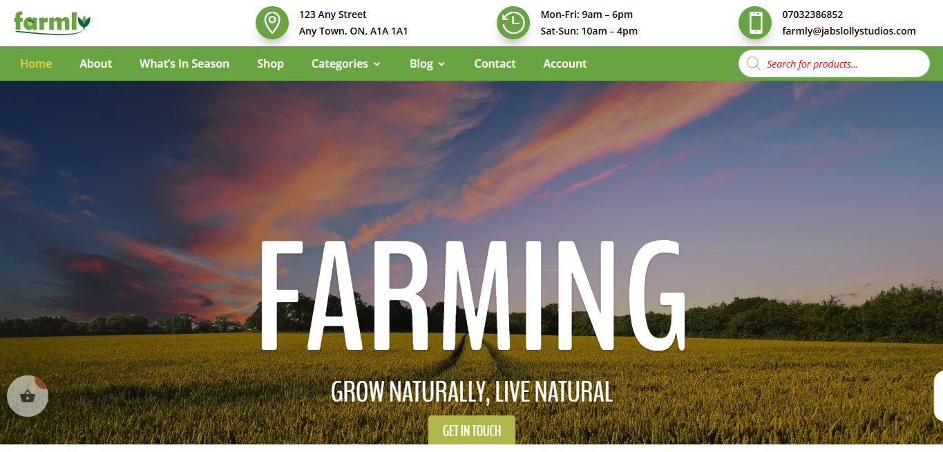 Farmly Website Project