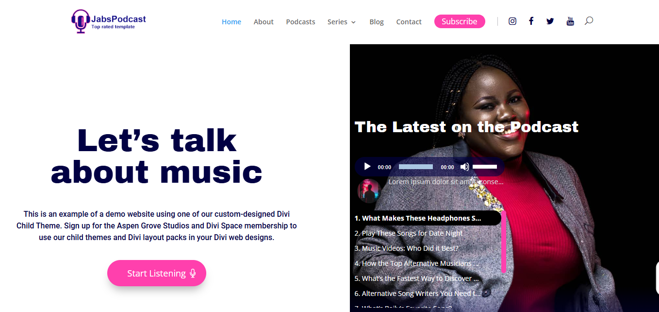 Jabslolly Podcast Website Project