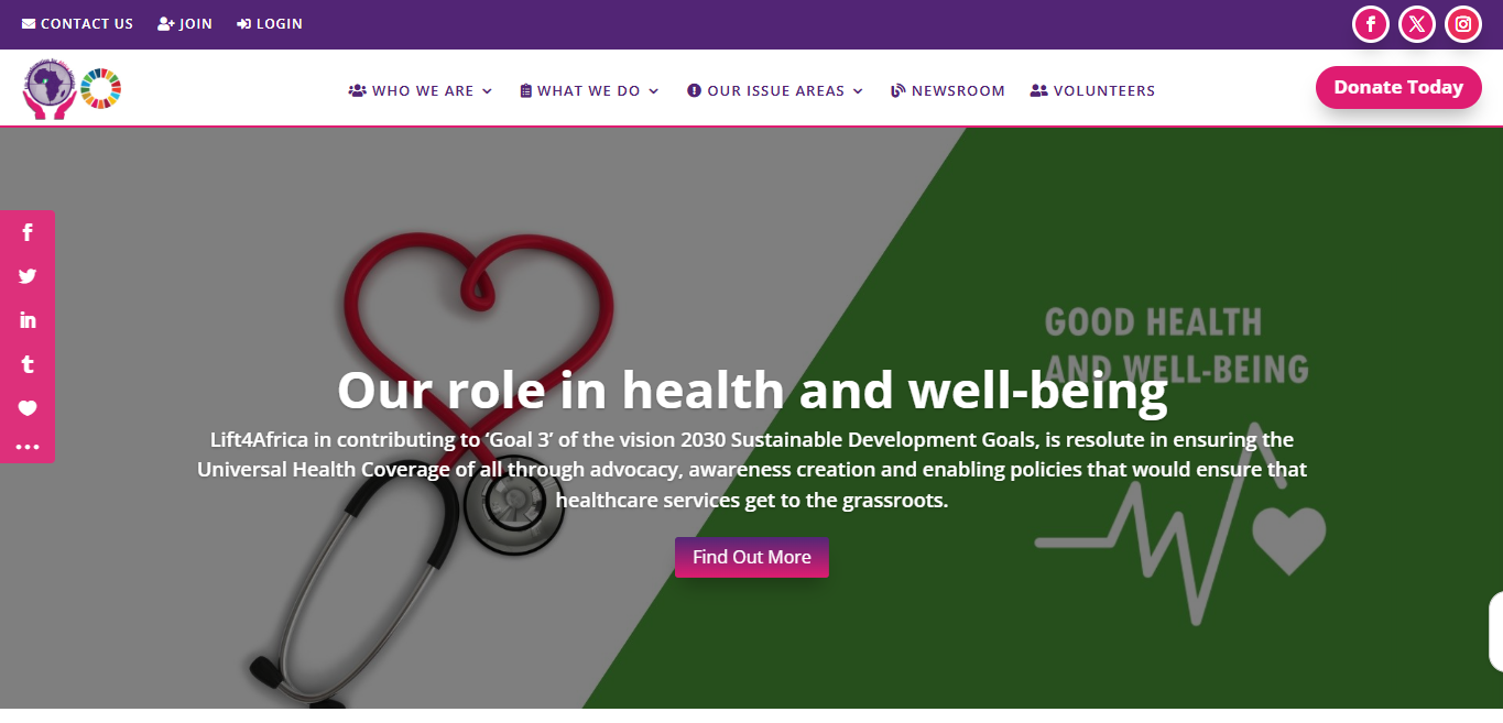 Lift4Africa Website Project